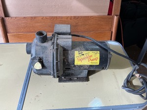Portable Utility Sprinkler Pump  1 HP (Simer Model 2825) Bench tested, powered up