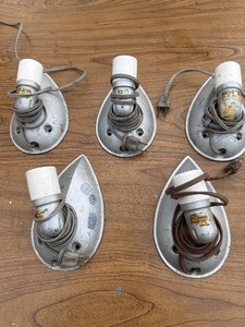 Vintage Swivelier Spotlight Fixtures (Set of 5)  Industrial MCM Display Lights  Made in USA