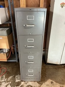 4 Drawer Metal Filing Cabinet  Office  Garage Storage