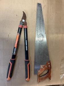 Nicholson Hand Saw & Black & Decker Loppers  Yard & Wood Cutting Tool Lot