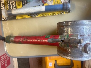 vintage Lowell handheld bug sprayer, bike helmets and more