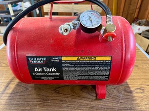 Tailgate Tools Model W-1005 Air Tank 125 max air pressure