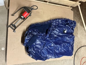 Inflatable Air Mattress w Manual Air Pump  Portable Sleeping Setup