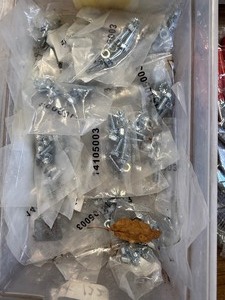 Box of hardware and tools new in boxbag