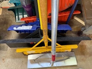 Huge lot of snow shovels , snow rake and extender