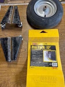 Wheel barrel tire and rim , Pro Park and snowmobile dollies