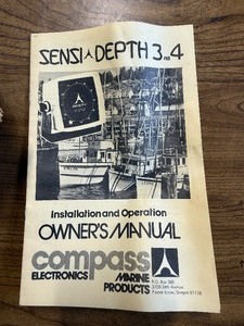 This is a vintage Compass Electronics Corp Sensi-Depth 3 fish locatordepth finder - in original packaging
