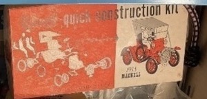 Vintage Models and Tin storage box with misc contents