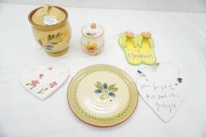 Ceramic Jars, Plate & Decor