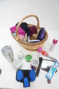Wicker Basket With Health & Beauty Supplies