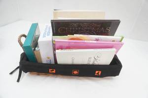 Wicker Coffee Table Basket Full of Books and more