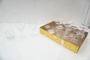 Vintage Etched Stemware & Whisky Glasses