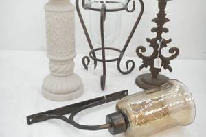 Pillar Candle Holders, Hurricane Candle Holder, Glass Wall Hurricane Sconce