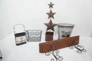 Metal Decor, Basket, Shelf