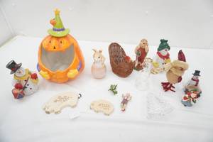 Ceramic Decor, Figurines, Crystal Tree Trinket Dish, Blown Glass Angel