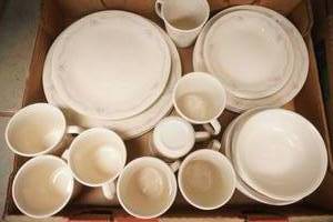 Dinnerware Sets Corelle English Breakfast Pattern & Brown Ceramic