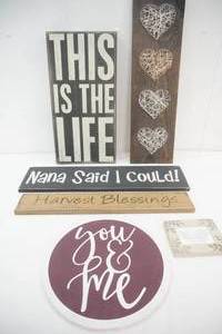 Wooden Wall Decor Lot