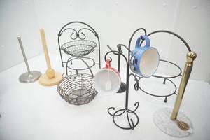 Paper Towel Holders, Metal baskets, metal mug holder (mugs not included) and more