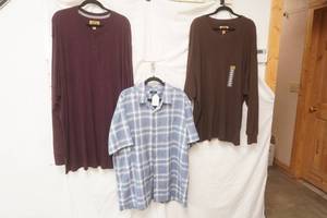 (3ct) NewLike New Mens Shirts. Size 4X, 2X, 3XL