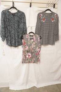 (3ct) NewLike New Womens Blouses. Size L, L, M