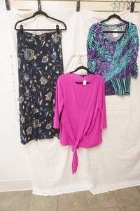 (3ct) NewLike New Womens Blouses & Skirt. Size M, L, L