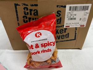 lot 164 image: SSS. 24ct Circle K Hot & Spicy Pork Rinds