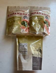 lot 368 image: EE. 3x 2ct Quebracho Empanadas-Ricotta Cheese & Spinach