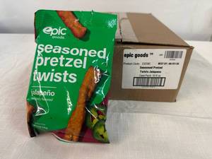 lot 28 image: 10x 5oz Epic Goods Seasoned Pretzels Twists-Jalapeno