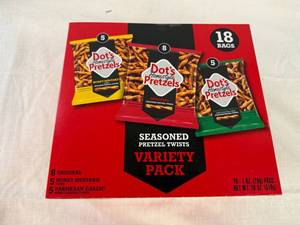 lot 46 image: 18 bags Variety Pack Dots Pretzels