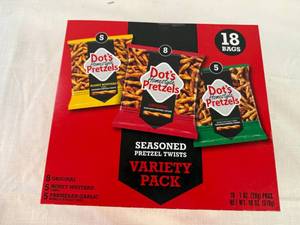 lot 48 image: 18 bags Variety Pack Dots Pretzels