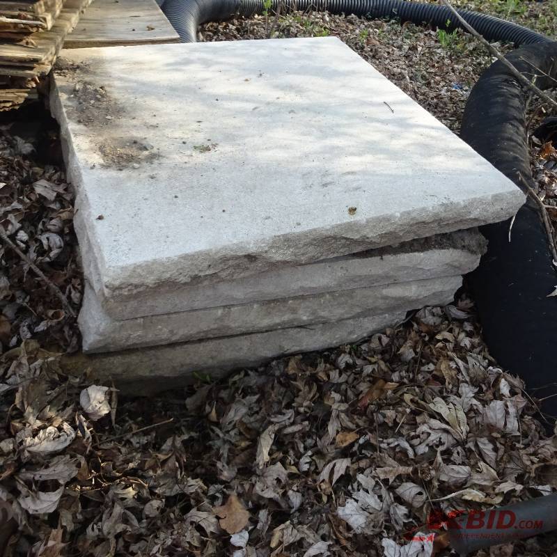 lot 44 image: 24 x 24 limestone pillar caps.