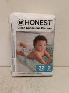 NEW HONEST CLEAN CONSCIOUS DIAPERS SIZE 2 32CT