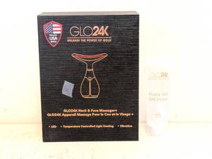 NEW GLO24K NECK & FACE MASSAGER  UNLEASH THE POWER OF GOLD