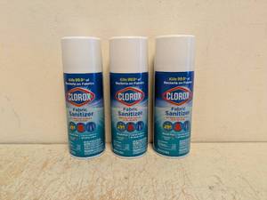 3 NEW CLOROX FABRIC SANITIZER 14OZ CAN