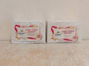 2 NEW DOVE SUGAR COOKIE SPRINKLE LIMITED EDITION BEAUTY BAR 4 PACK