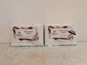 2 NEW DOVE HOT COCOA SWIRL LIMITED EDITION BEAUTY BAR 4 PACK