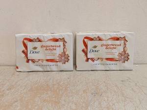 2 NEW DOVE GINGERBREAD DELIGHT LIMITED EDITION BEAUTY BAR 4 PACK