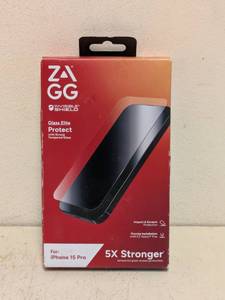 NEW ZAGG INVISIBLE SHIELD GLASS ELITE FOR IPHONE 15 PRO
