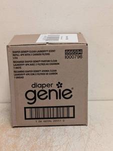 NEW DIAPER GENIE REFILL PACK CLEAN LAUNDRY SCENT 4PK