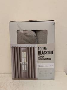 100% BLACKOUT WINDOW PANELS 2PK BROWN