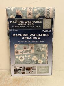 NEW WYATT & ASH MACHINE WASHABLE AREA RUG SAGE