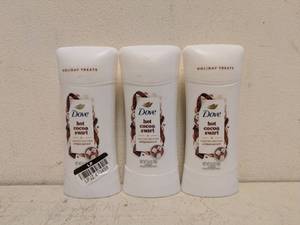 NEW DOVE HOT COCOA SWIRL LIMITED EDITION DEODORANT 3PK