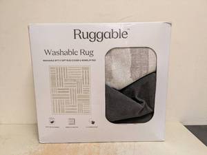 RUGGABLE WASHABLE RUG AND NONSLIP PAD