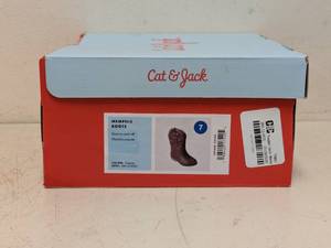 NEW CAT & JACK TODDLER MEMPHIS BOOTS SIZE 7 COGNAC