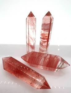 lot 05 image: Rose Quartz Crystal Points (Lot of 4)