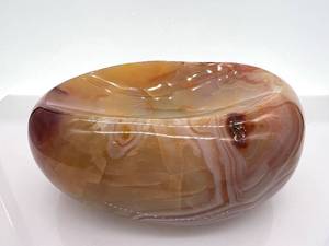 lot 7 image: Polished Agate Bowl - Multicolor Banding, Natural Stone Decor