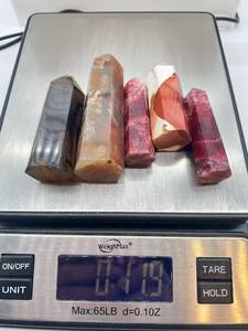 lot 32 image: Variety of Obelisk Crystals - 5-Piece Natural Gemstone Tower Set