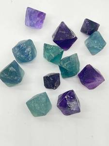 lot 46 image: Fluorite Cubes - Purple & Teal Assorted Colors - Approximately 1 in Across (4.6 oz Total)