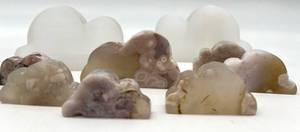 lot 48 image: Agate and Selenite Cloud Cabochons - Assorted Colors for Jewelry Making