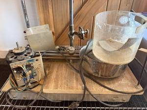 lot 50A image: Bodine Electric Co. 115V Industrial Motor with Controls & Vintage Workshop Tools